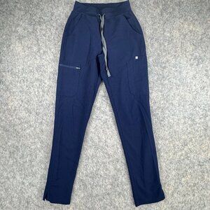Figs Technical Collection Womens Blue Pants Size XS Tall Scrubs